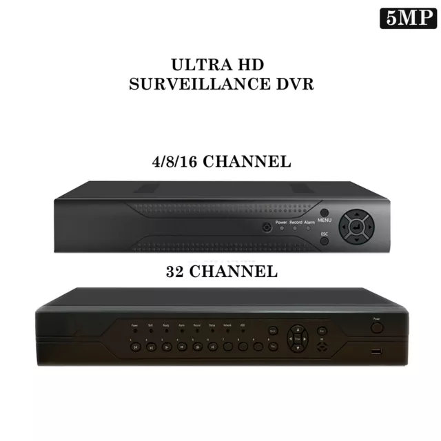 5MP 4/8/16/32 CH CCTV Smart Surveillance Videorecorder DVR 4in1 Kamera AHD TVI