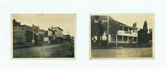 SHERIDAN, OREGON 1900's Antique Photos, Town View, GARAGE & Hospital YAMHILL CO.