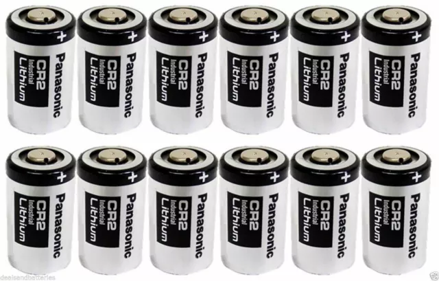 Panasonic CR2 Industrial Lithium Battery DL-CR2 Photo 3V 13770 (12 Batteries)