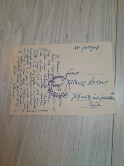 WW2 German postcard Waffen SS The REICHSFÜHRER-SS Fieldpost Feldpost
