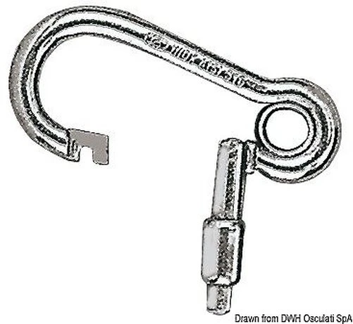Mousqueton Inox Ouverture Extérieure 80 MM Marque Osculati 09.287.08