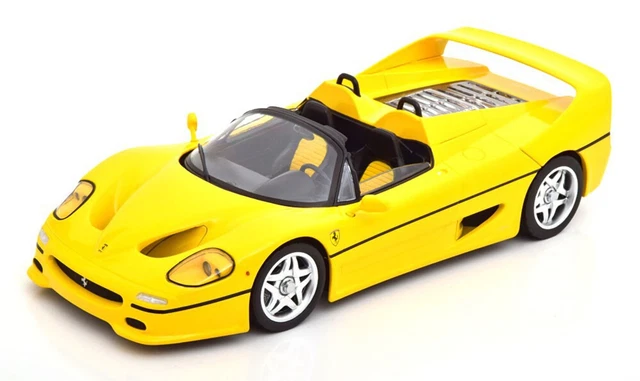 KK Scale 1:18 FERRARI F50 CABRIO YELLOW 1995 diecast model