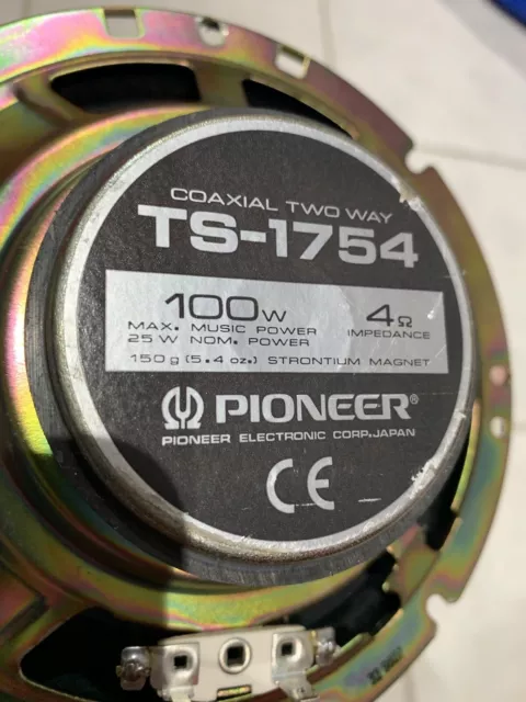 2 HAUT PARLEURS PIONEER TS-1754 - 100 W 2 VOIES testés - sans caches