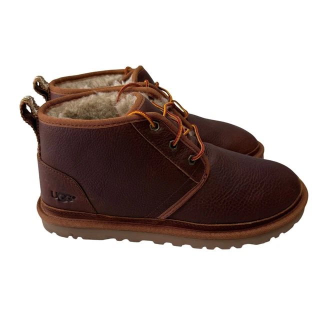 NEW UGG LEATHER Boots NOXON 1003273 Grizzly Brown Men display picture 2