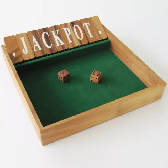 FERME LA BOITE édition JACKPOT shut the box jeu jeux de bar / société avec dés 2