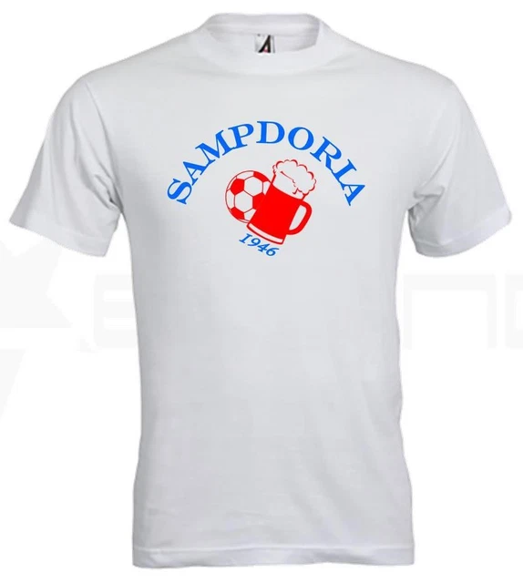 T-SHIRT SAMPDORIA 1946 BIRRA E PALLONE MAGLIETTA maglia casual UOMO ULTRAS