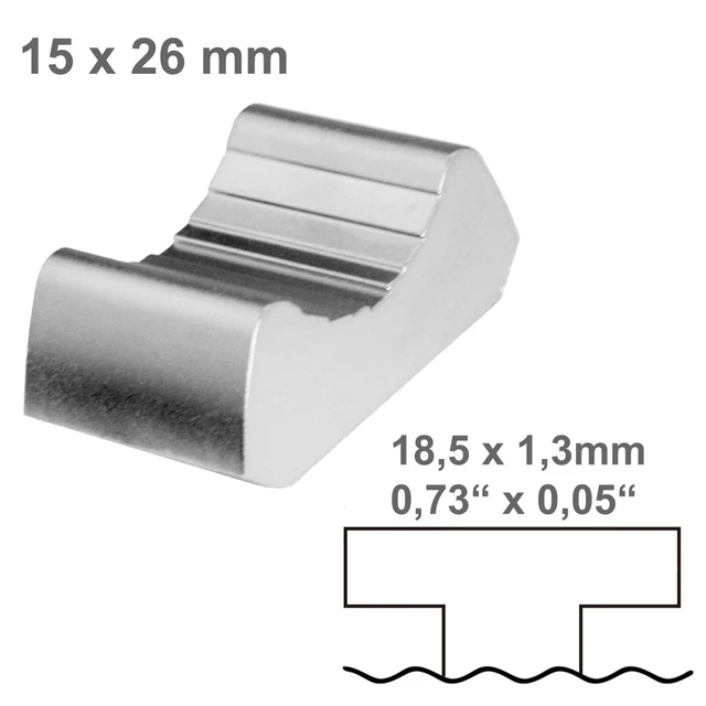thumbnail interactive-video image 1 of Sifam 6-Pack Black Fader Knob Caps – Fit 18.5mm Slider Pots, 11x26mm, T-Bar Style 1 of 6