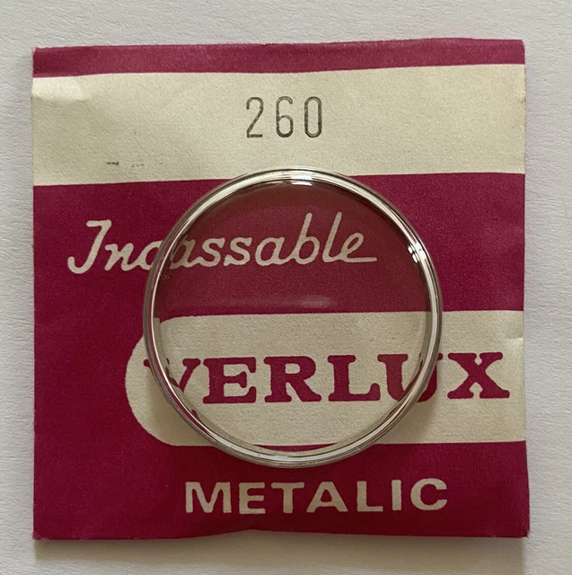 Neuf 1 Verre Verlux Metalic ( Glass ) Plexi Montre De Plongee Nos @ 330