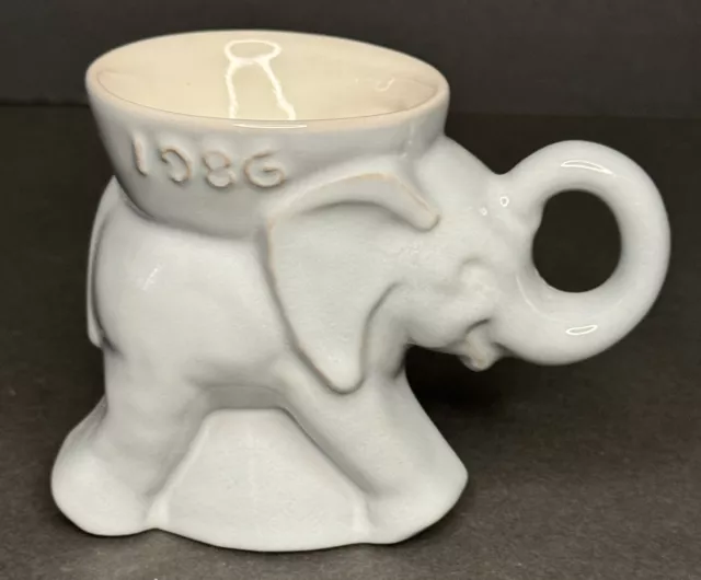 Vintage Frankoma 1986 Republican GOP Political Elephant Mug Cup