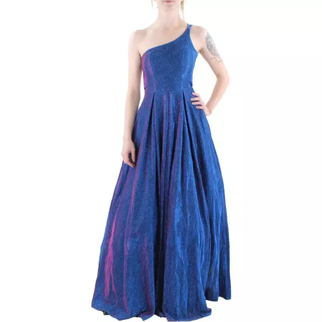 B. Darlin Womens Blue Shimmer Formal Evening Dress Gown Juniors 15/16 BHFO 2886