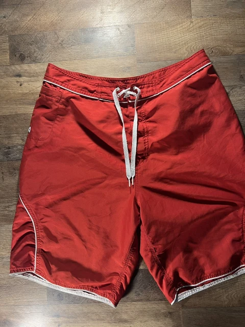 Fox Racing Men's Board Shorts Size 34 Waist Red Swim Trunks