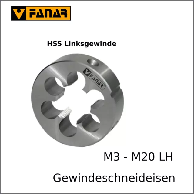 Schneideisen M3 - M20 LH Linksgewinde