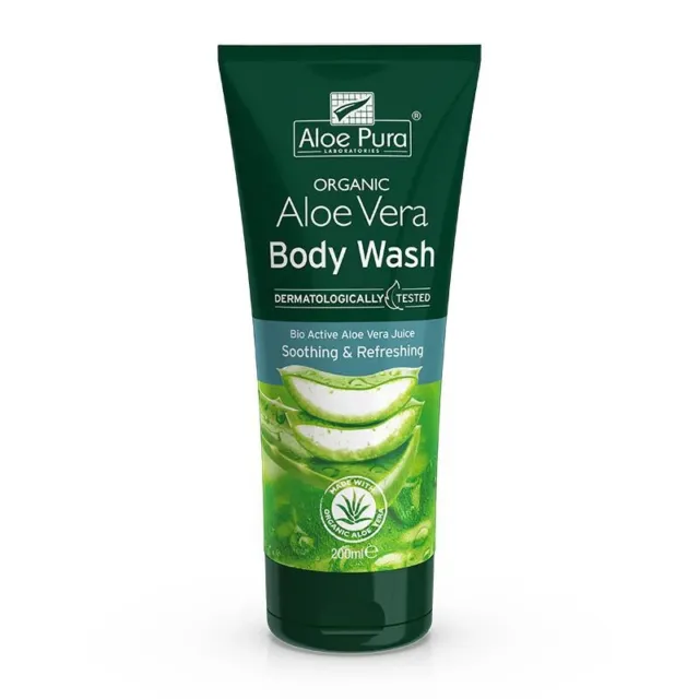 Aloe Pura ORGANIC ALOE VERA Body Wash 200ml (Dermatologically tested)