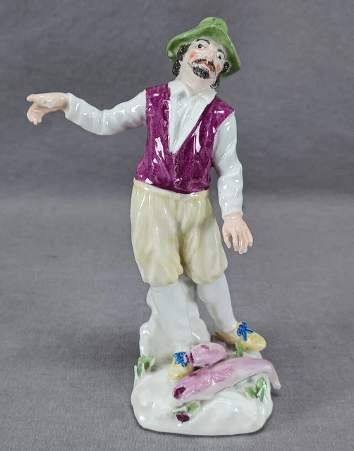 18th Century Meissen "Dutch Fisherman" Hand Painted Figurine Circa 1745
