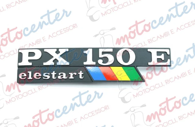 Targhetta Laterale Px 150 Arcobaleno Elestart Cofano Sx. Piaggio  Vespa Px 150 E