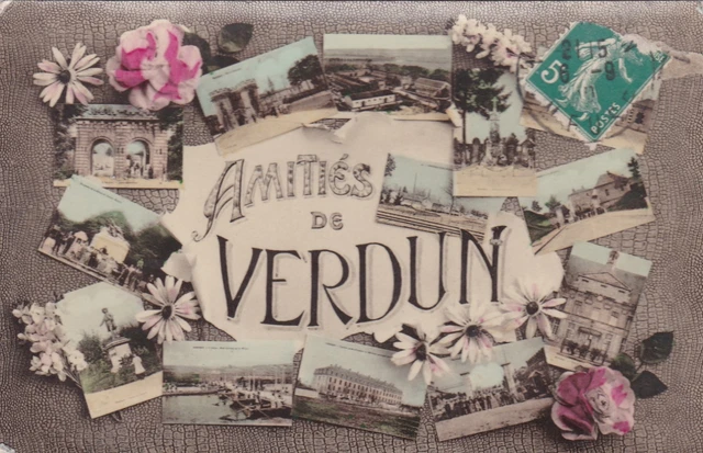 CPA 55 Amitiés de VERDUN Carte Multivues