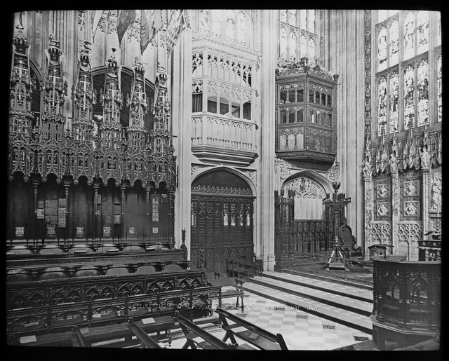 ST GEORGES CHAPEL WINDSOR CASTLE C1890 PHOTOGRAPH Magic Lantern Slide £ ...