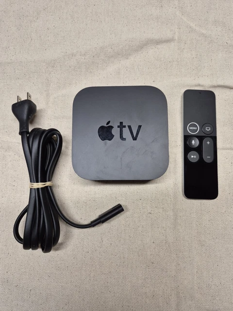 APPLE TV 4K 1st Gen A1842 32GB w/ Siri Remote & Power Cable - Used