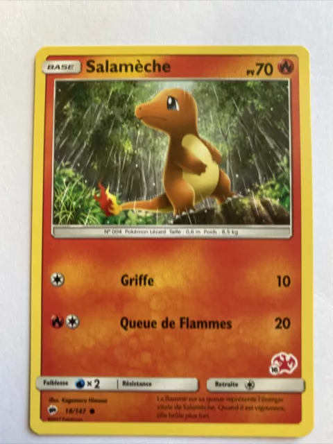 Pokemon Near Mint French Salameche Card 18/147 Burning Shadows Firecracker Deck