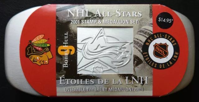 2001 NHL All-Stars Stamp & Medallion Set - Chicago Blackhawks - Bobby Hull