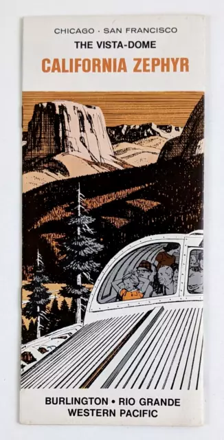 1967 California Chicago Zephyr Vista Dome Railroad Train RR Vtg Travel Booklet