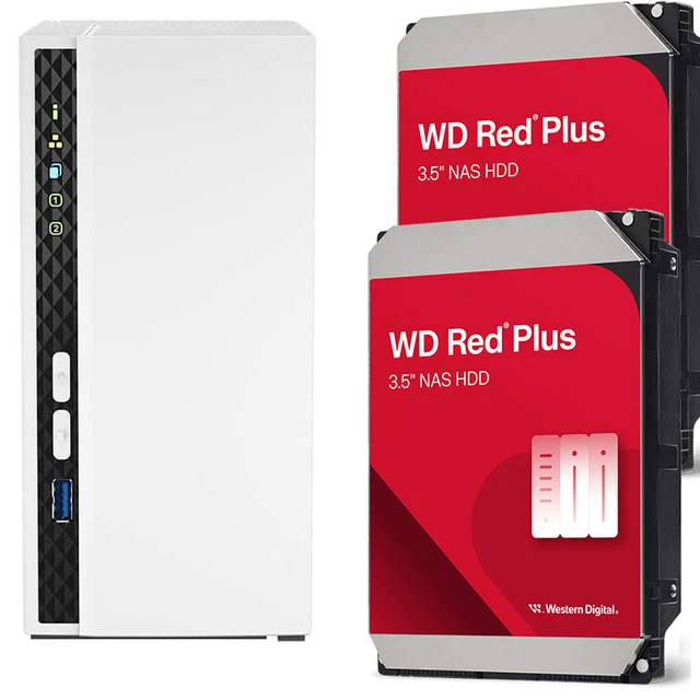 QNAP NAS TS-231P 苦き 2ベイHDD WD RED PRO 4.0TB