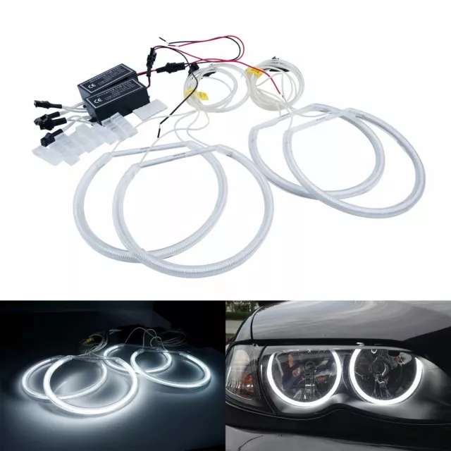 7000K CCFL Angel Eyes Halo Ring Projector Light For BMW E36 E38 E39 E46 3 series