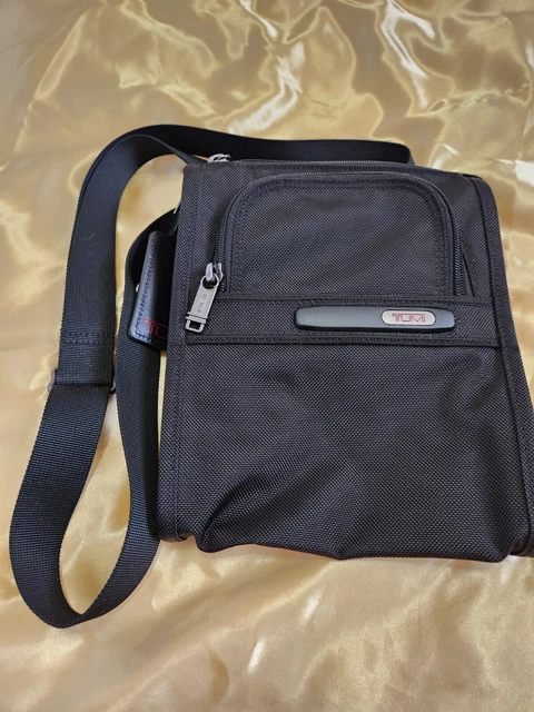 Tumi Alpha Pocket Bag Ballistic Black Crossbody 2
