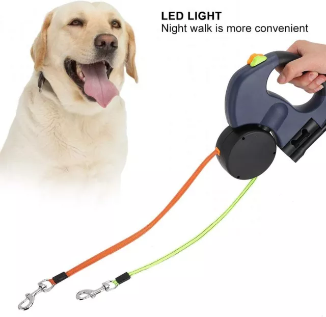 Correas Retráctiles Dobles para Perros, Correas Extensibles Automáticas para P 2