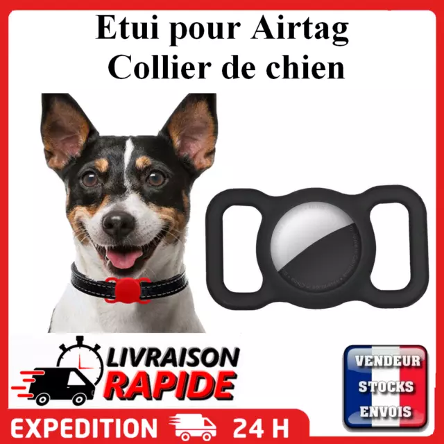 Collier pour chien Airtag réglable compatible avec Apple Air Tag, P