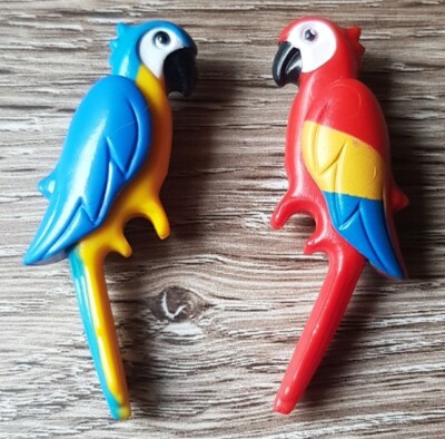 Playmobil Vogel Vögel 2 x Papagei rot Ara unbespielt top 
