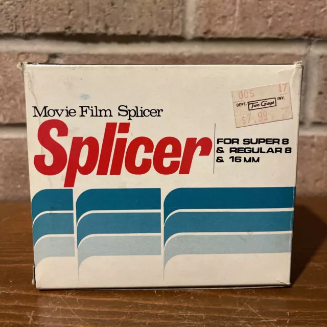 FILM SPLICER 8MM 16mm Film New Old Stock NOS Two Guys Price Tag