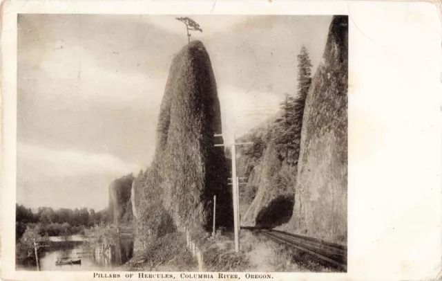 RR Union Pacific Railroad BETWEEN Pillars of Hercules 2 Towering Basalt Columns!