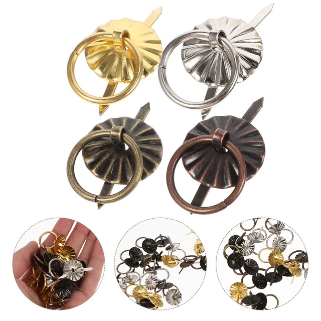 MINI DRAWER PULLS Brads Metal Ring for Paper Crafts Crafters Pack £8.
