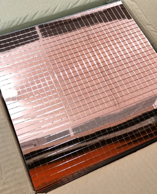 Spiegelmosaik Spiegelglasfliesen 1x1cm/30x30cm selbstklebend Rosegold