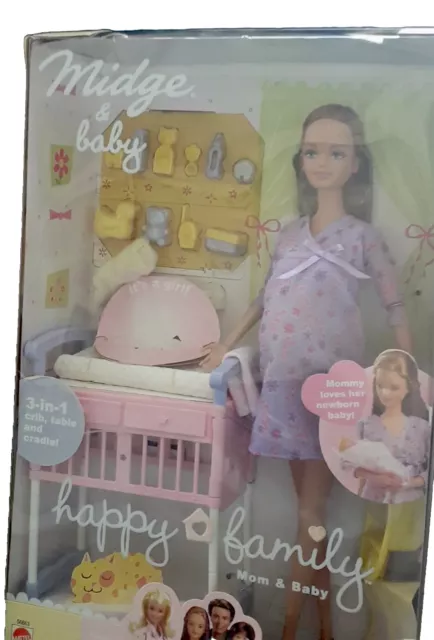 Barbie grávida de 2002 e bebê grávida Mattel 56663 Nova