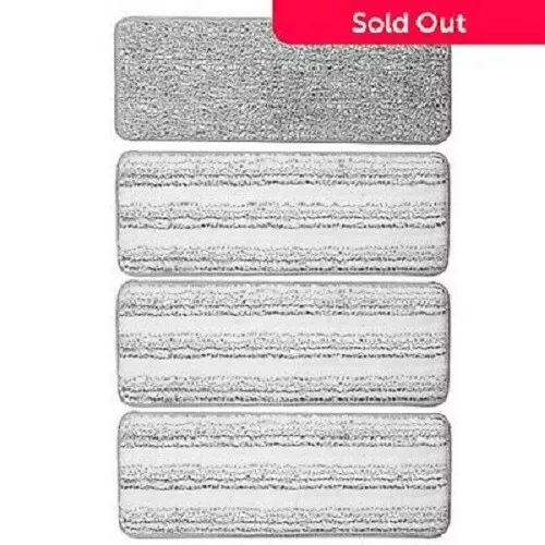 Clean & Co. Clearly Clean Set of 4 Replacement Mop Heads 13"L x 5"W x 1/2"H