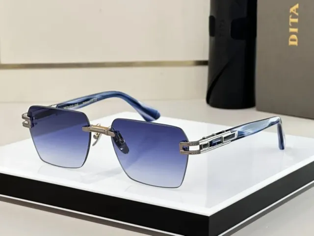 DITA META EVO ONE DTS147-A-02 Antique Silver Blue Swirl Sunglasses