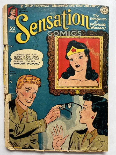 Sensation Comics #95 Jan-Feb 1949 Golden Age Dc: Wonder Woman Etc. Scarce
