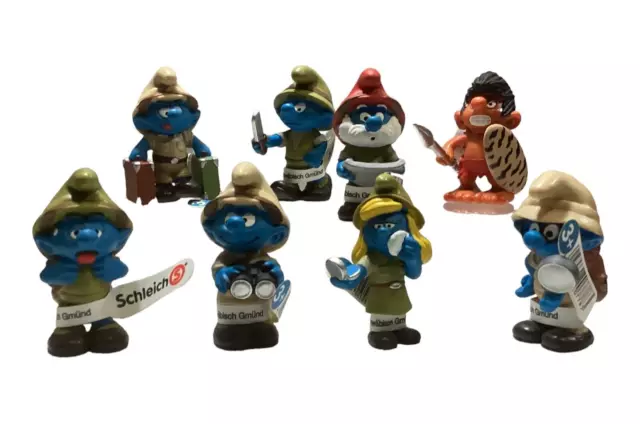 Puffi Smurfs Schlumpfe 2016 Serie Completa 8 Figure Puffi Giungla Jungle Puffo