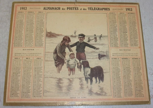 Bureau français vintage, calendrier d'almanach des postes, cadeau de la France 1931, 1925, 1937, 1938, 1939, - Canada