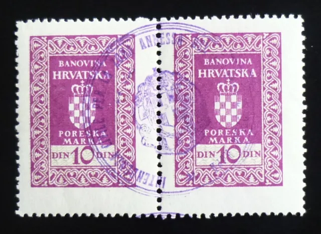 Fiume - Croatia - Italy - Yugoslavia - Overprinted Revenue Stamps R! US 1