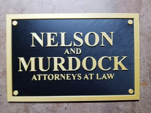 Nelson and Murdock (Daredevil inspired plaque 3d printed)