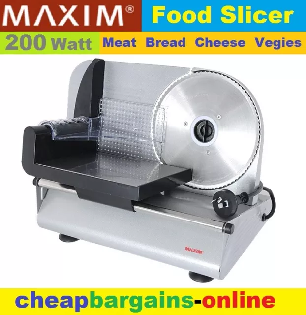 Food Slicer Meat Slicer 200W Maxim Electric Deli Style Meat Bread Cheese Cutter 2