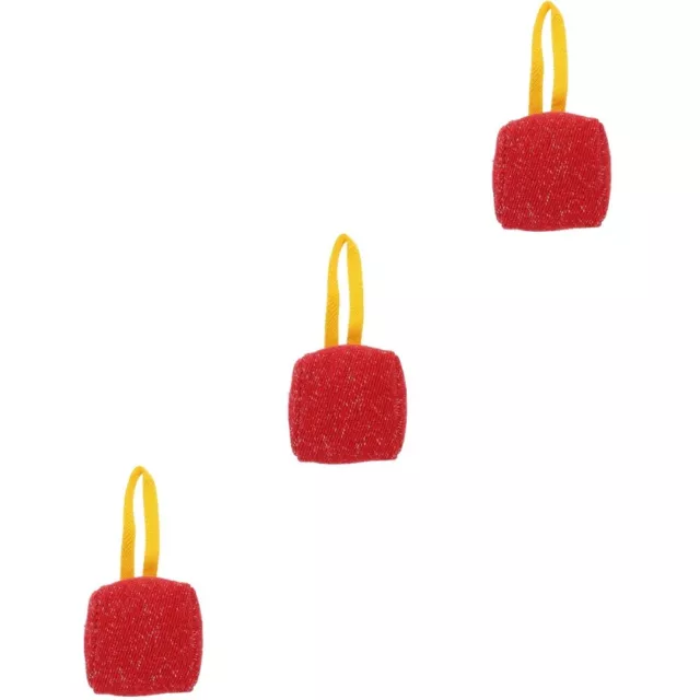 3 PCS Rot Tierbisskissen Spielzeug Kauspielzeug Für Welpen Plüschtiere