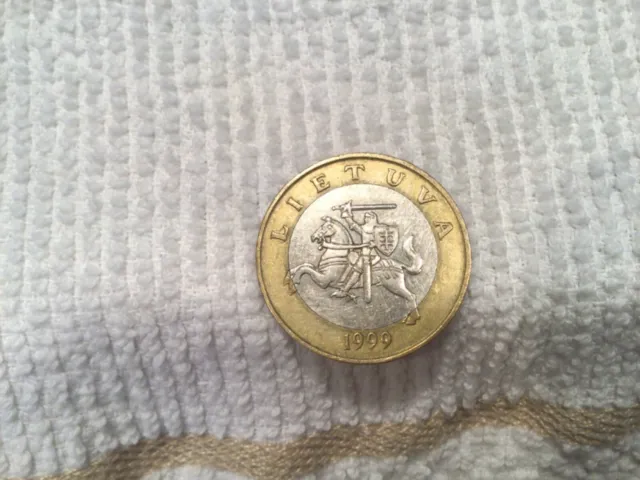 1999 Lithuania 2 litas coin