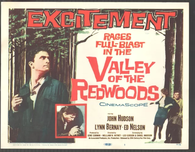 Valley Of The Redwoods 11"x14" Lobby Card #1 John Hudson Lynn Bernay Title Card