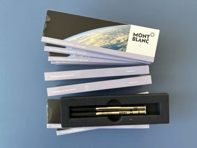 Montblanc 2 Ballpoint Pen Refills M StarWalker Silver Grey (Cosmos) 119605