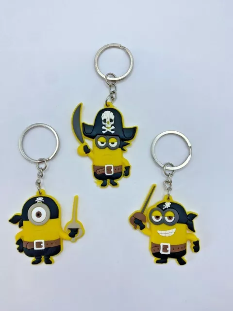 Pirate Minion Keyrings Despicable Me Minions Cartoon Pirates Key Chain Key Ring
