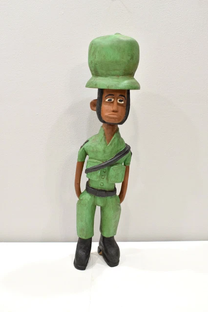 African Statue Colonial Figure West Africa